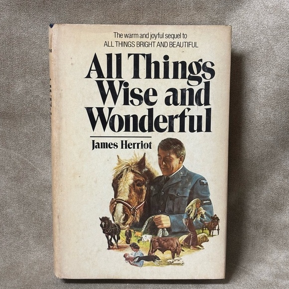 1977 All Things Wise and Wonderful hb w/dj Book James Herriot Animal Vet Book - Picture 1 of 4